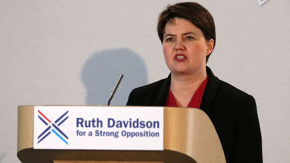 Ruth Davidson speaks at the annual Scottish Conservative conference at Murrayfield Stadium, Edinburgh