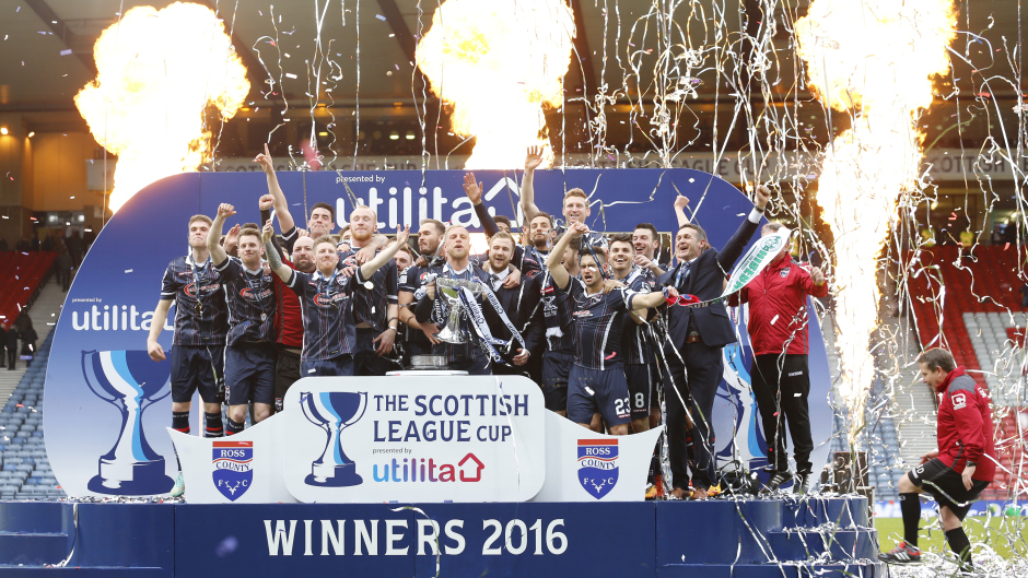 Ross County lifted the League Cup trophy in 2016.
