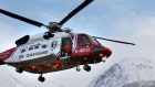 The coastguard search and rescue helicopter
