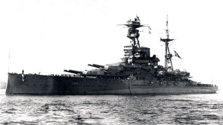 HMS Royal Oak was sunk at Scapa Flow by a German U-boat in 1939. Image: Royal Navy/PA Wire