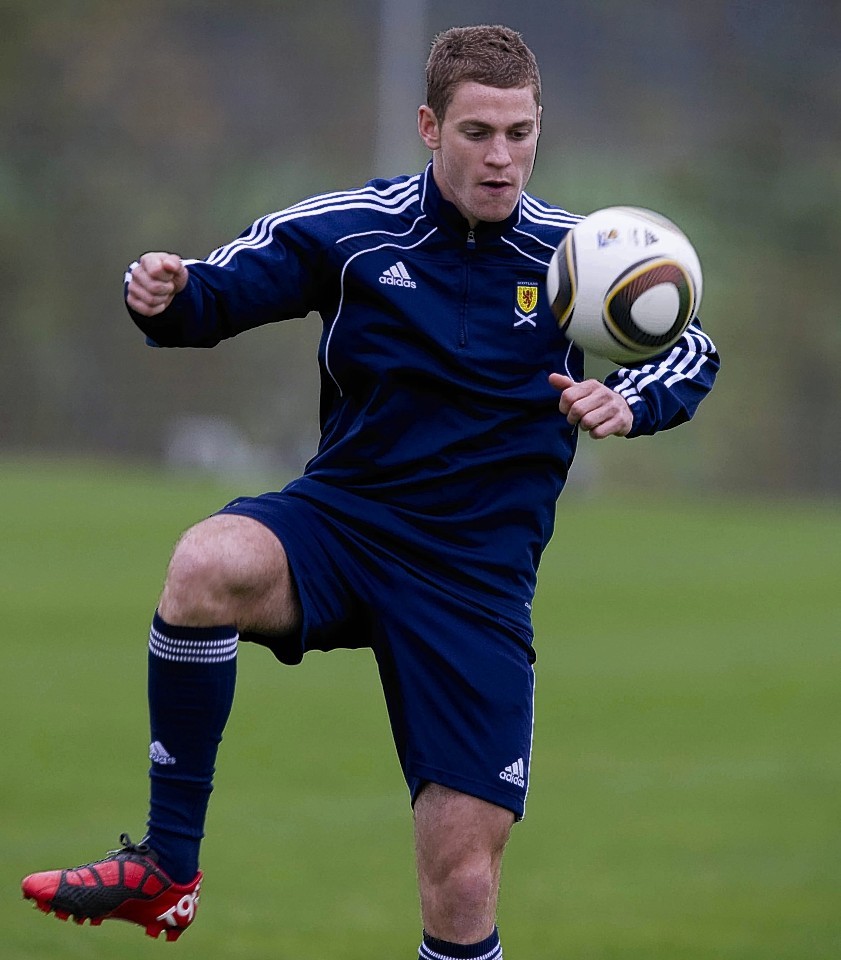 Coutts training with Scotland under-21s
