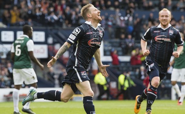 Michael Gardyne scored in Ross County's League Cup final win against Hibs.