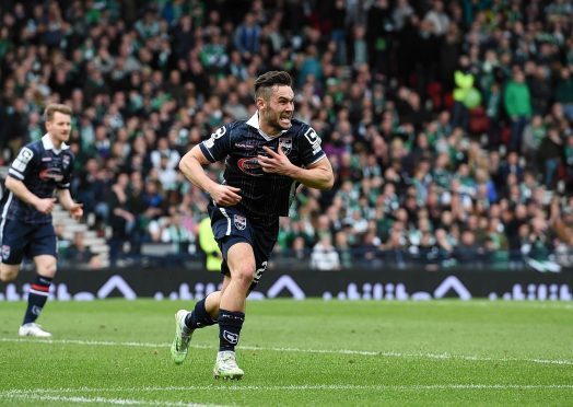 Alex Schalk scored the winning goal in Ross County's League Cup final win against Hibernian.