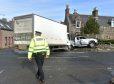 A lorry and pickup in an accident two miles from Rothienorman. Picture by Colin Rennie
