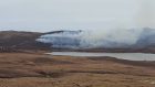 The Shetland grass fire on Thursday