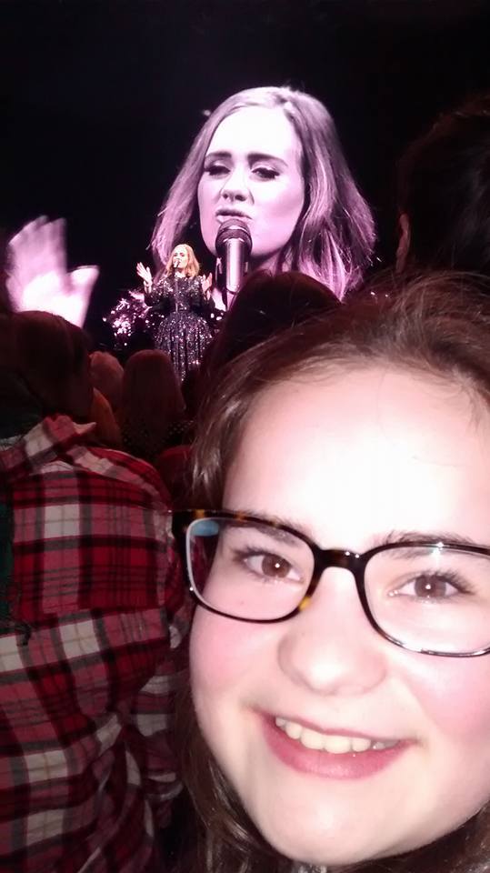 Chelsea Duncan at Adele concert in Glasgow