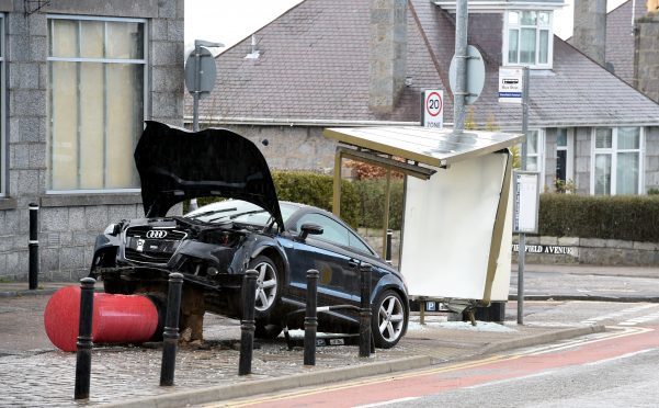 Car crash on Seafield Road