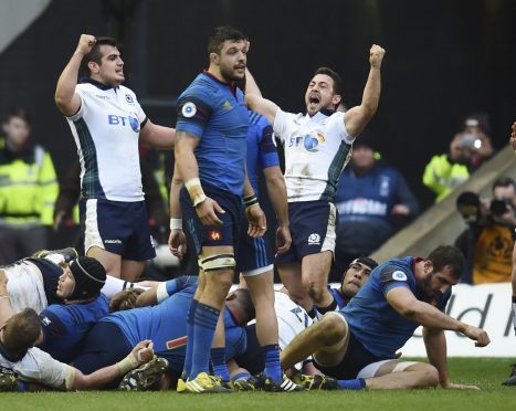 Scots captain Laidlaw celebrates