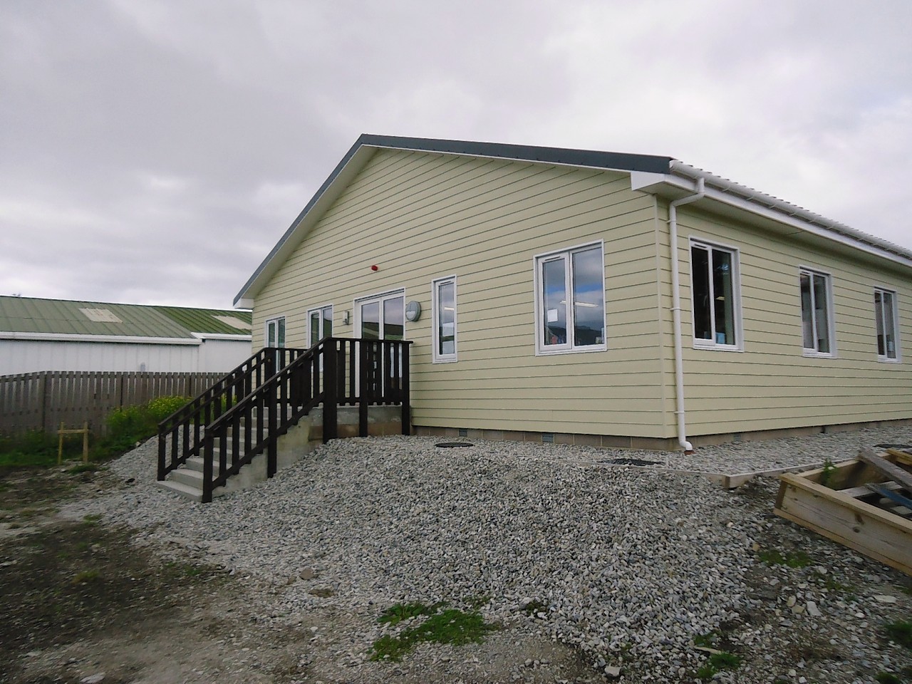 Scotframe supplied the full kit for new classroom, kitchen and boiler room at Stanley Infant School, Falklands