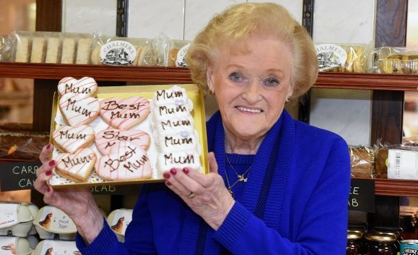 Sheila Chalmers after 60 years at Chalmers Bakery, Bucksburn.