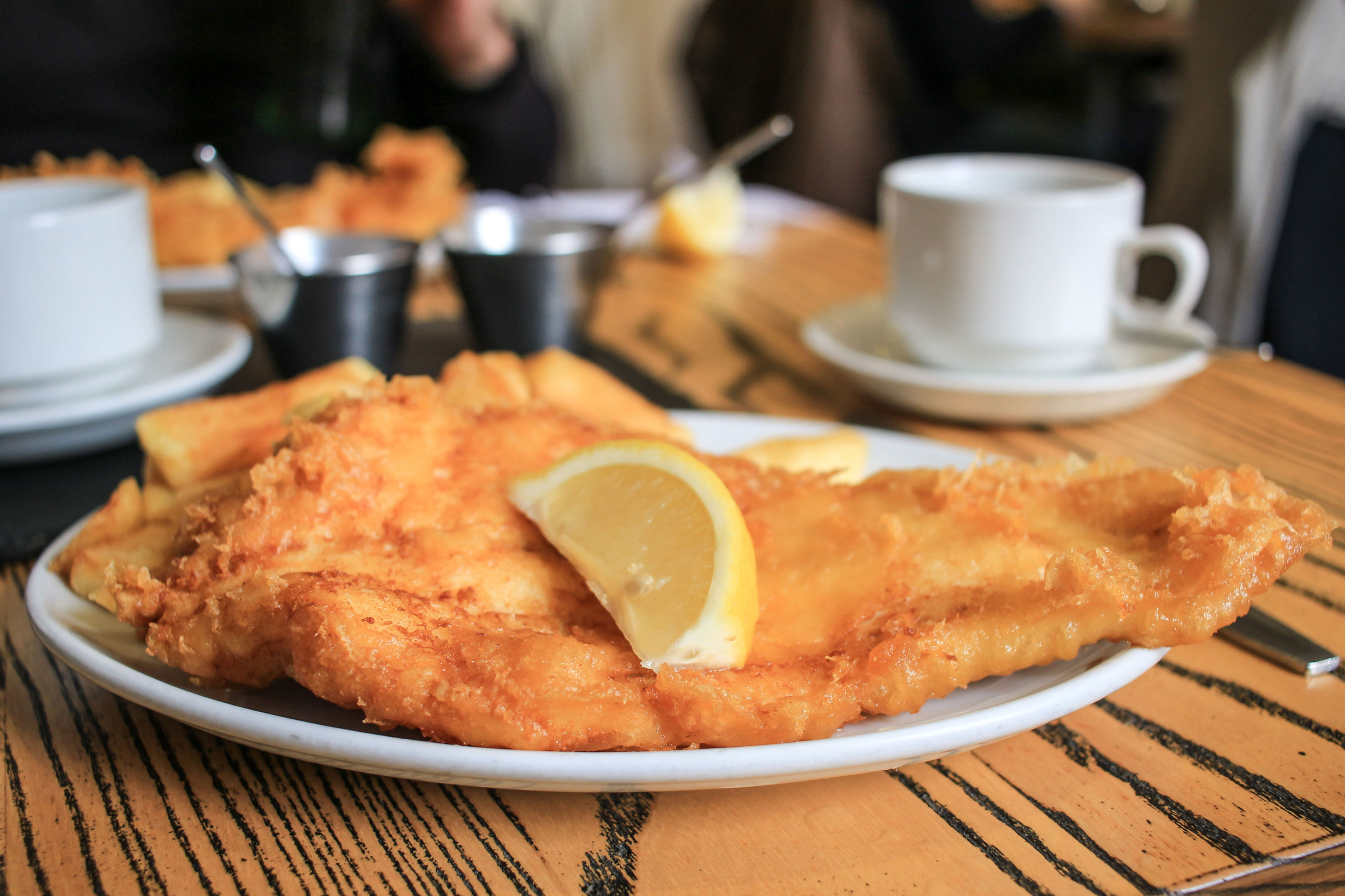 Plaice and chips