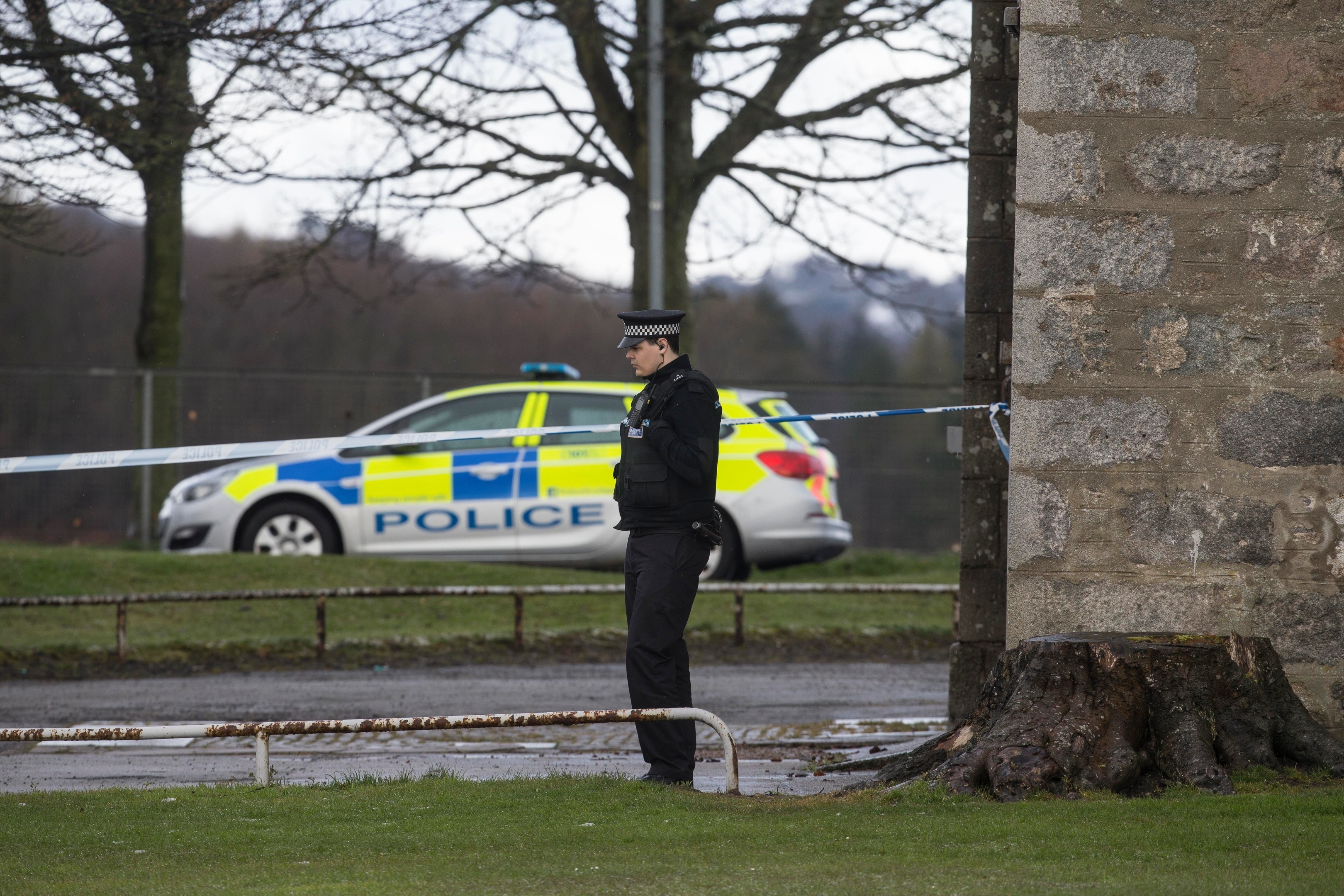 Police at the scene in Aberdeen