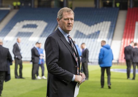Dave King on the Hampden pitch before Sunday's semi-final against Celtic