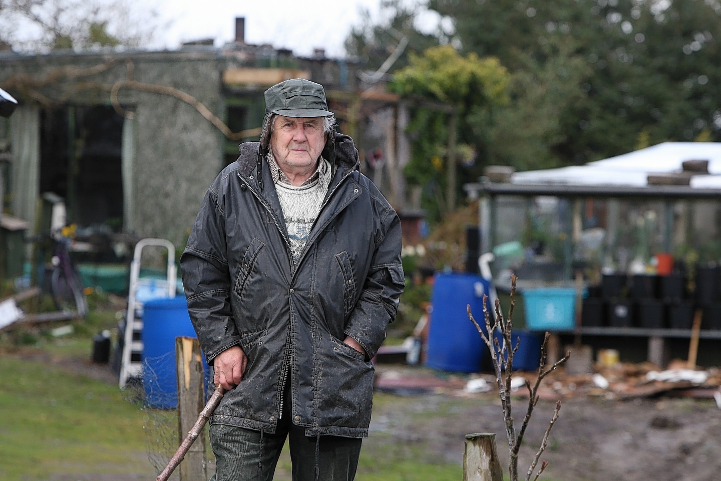 Donald Robertson on his croft in Milton of Culloden. Picture: Andrew Smith