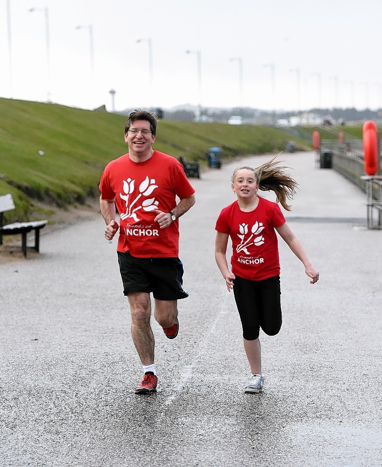 Ewan Ogilvie and his daughter Freya (11). Picture by Kevin Emslie 