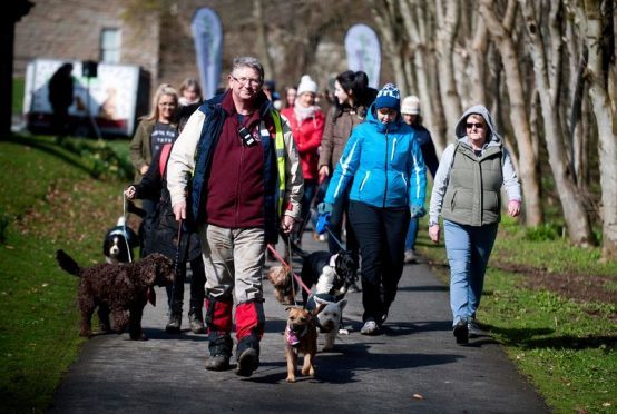 Dog walkers take to Haddo House and Country Park in aid of charity