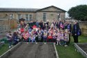 The youngsters took part in a special project at Anderson's home in Elgin