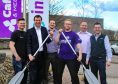 Inspire’s Business Development Manager Duncan Peter (purple t-shirt) and Gregor Scott from Banchory & District Round Table launching the event along with other Round Table members