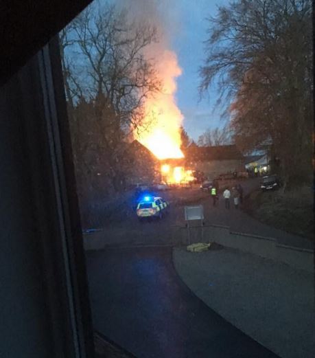 The blaze started shortly before 5am. Picture by Lesley Simpson 
