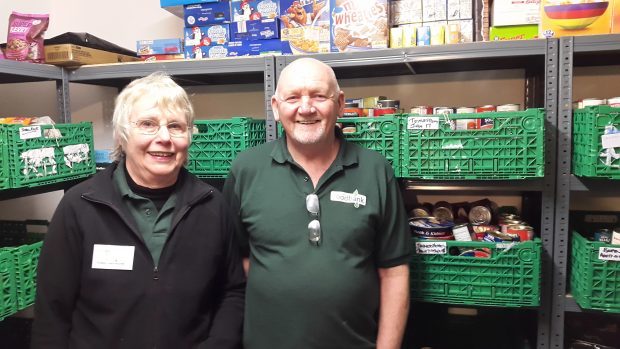 Lochaber Foodbank manager Alex McConachie and secretary Pat Leslie