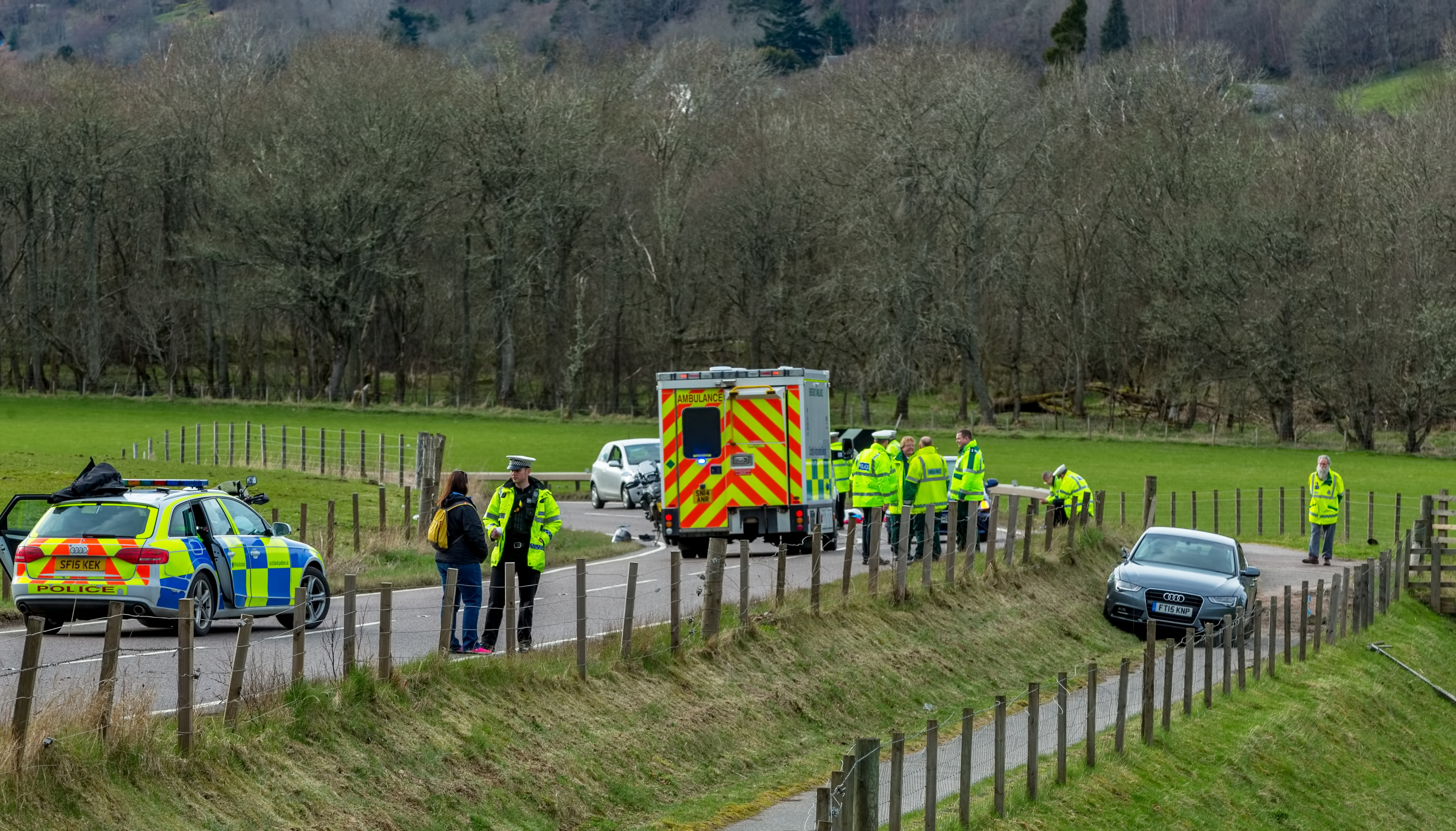 Scene of the crash on the A82