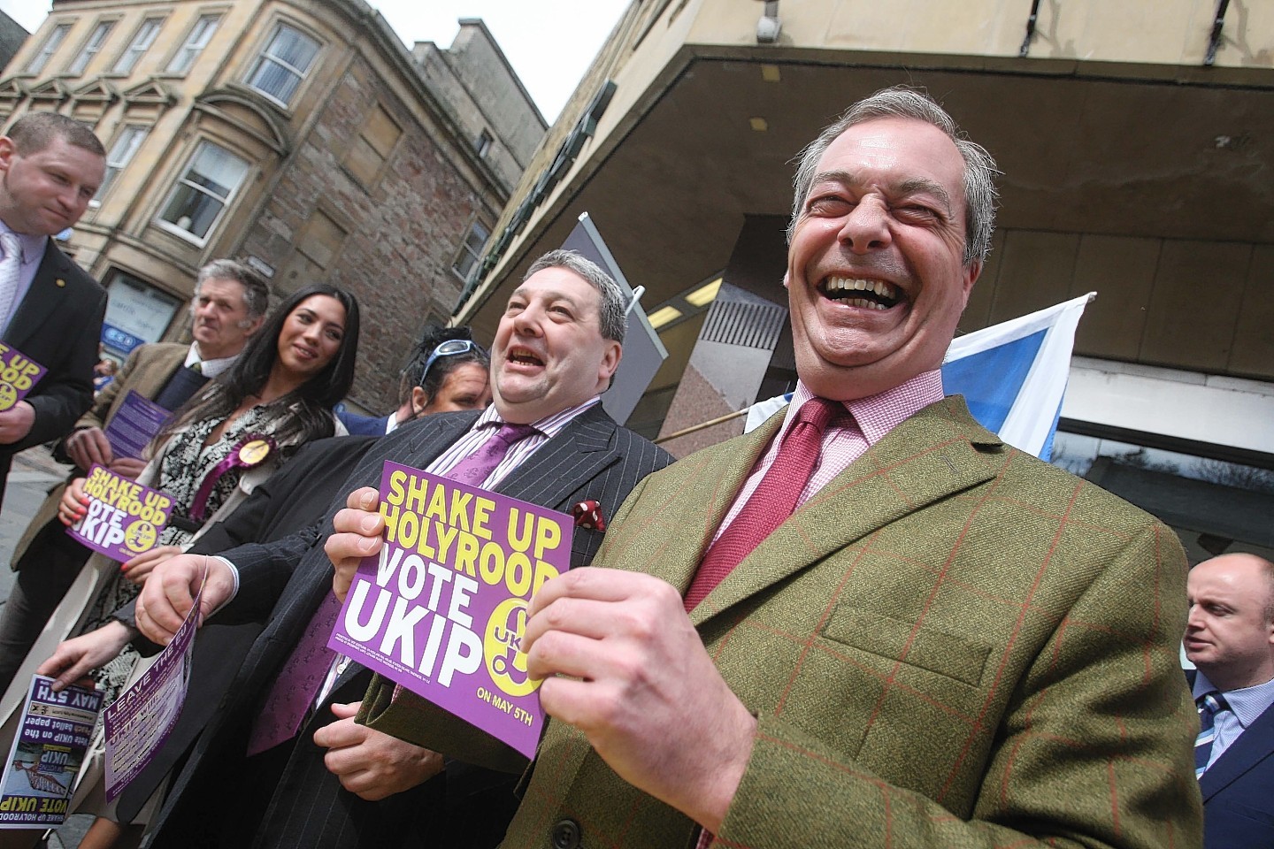 Nigel Farage and David Coburn in Inverness