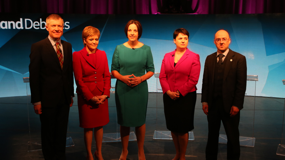 From left, Willie Rennie, Nicola Sturgeon, Kezia Dugdale, Ruth Davidson and Patrick Harvie will be appealing for votes in the run up to May 5