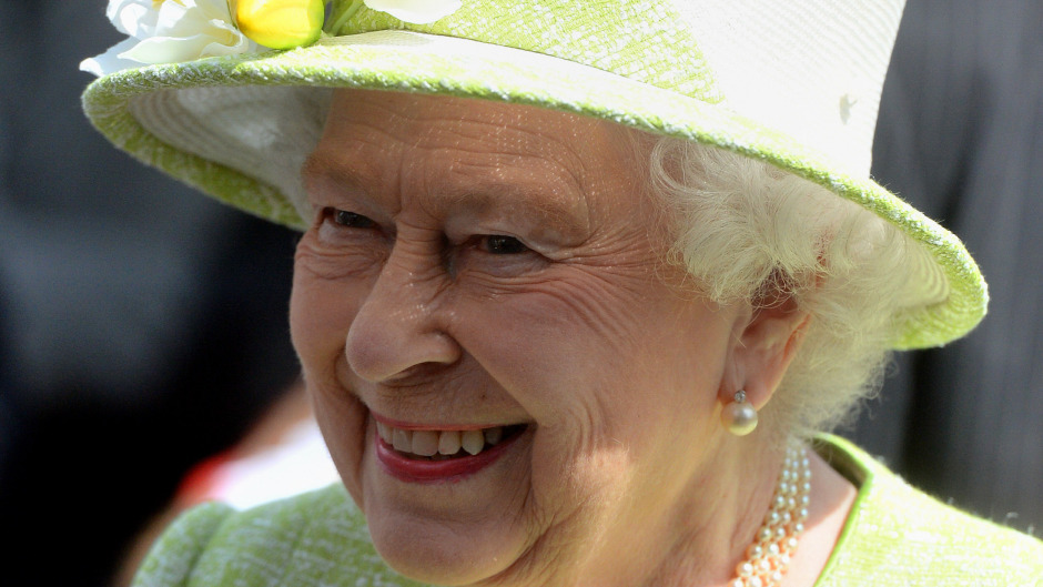 The Queen meets well-wishers during a walkabout close to Windsor Castle