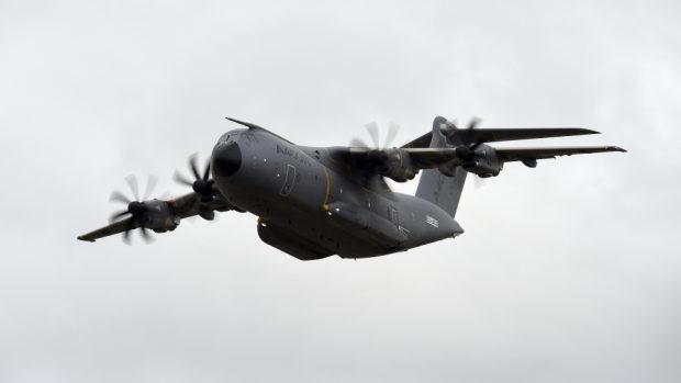 An Airbus A400M military plane