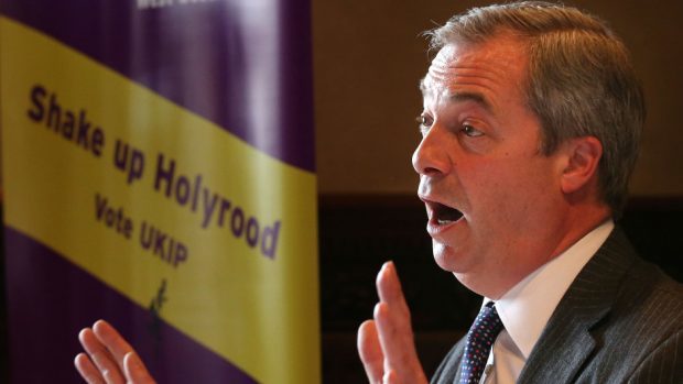 Nigel Farage has launched Ukip's manifesto for the Scottish Parliament election