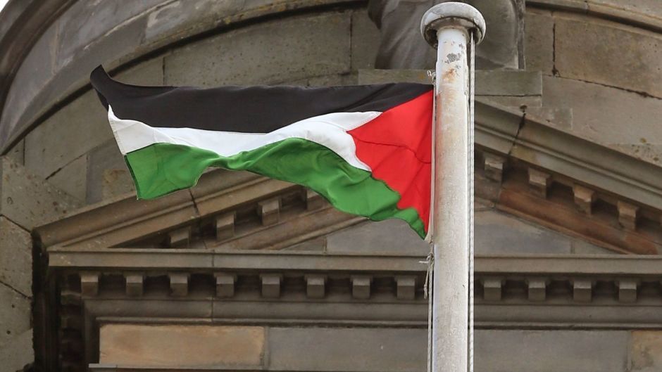 Simon Smart stole the Palestinian flag in Oban.