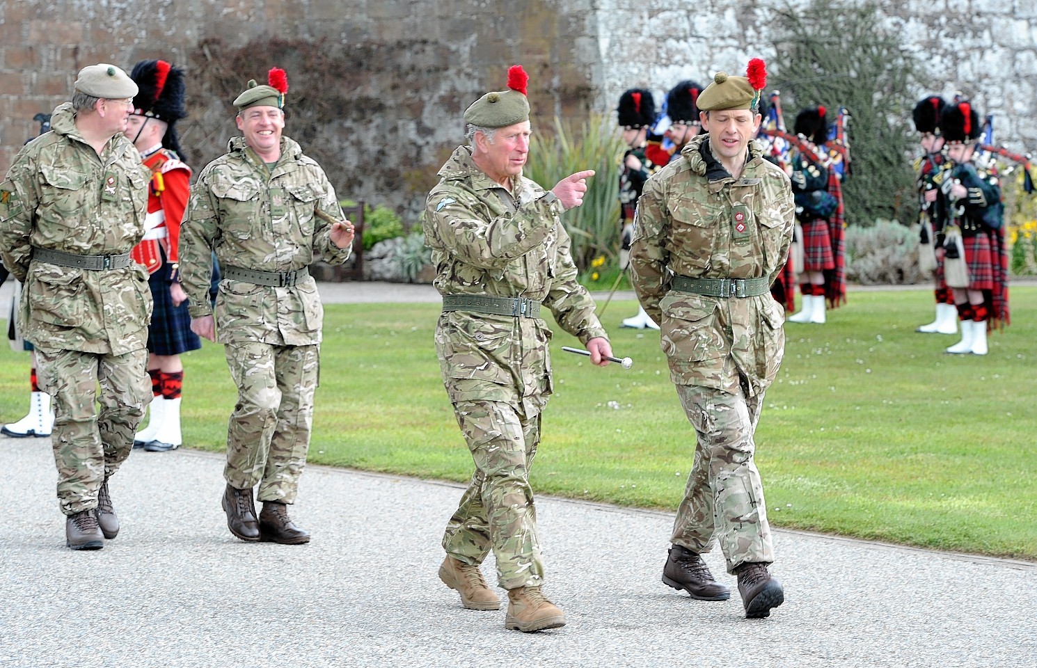 Prince Charles during a visit to Fort George. Picture by Sandy McCook.