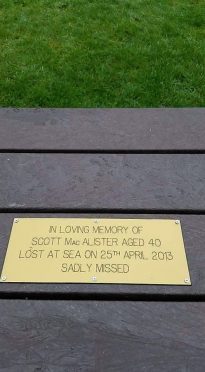 The plaque, paying tribute to Scott MacAlister