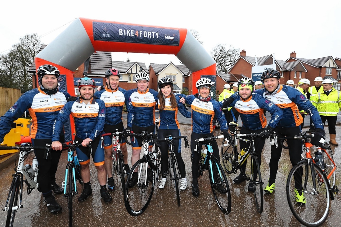 The Stewart Milne cyclists in Manchester