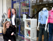 Emma Owen (left) and Cristina Vanzo won a competition to design a window display at Cancer Research UK shop on Union Street, Aberdeen.