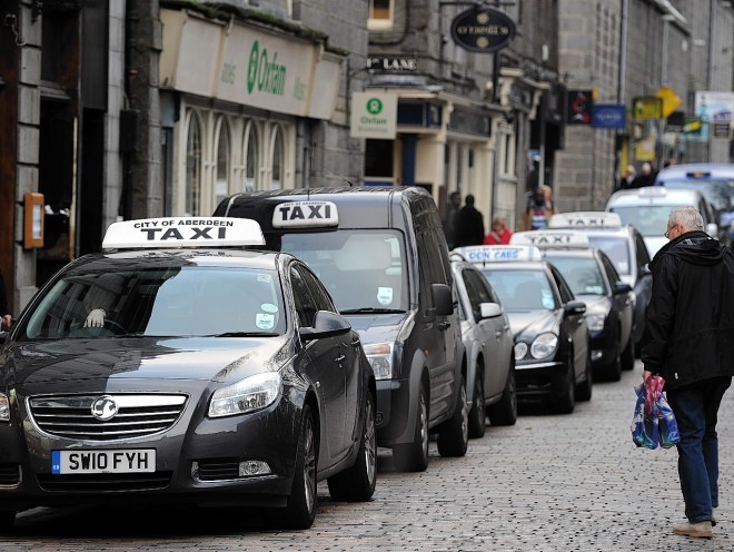 Aberdeen taxi rank.