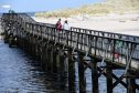 The bridge from Seatown to the East Beach, Lossiemouth.