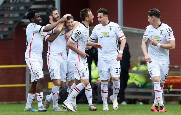 Caley celebrate Iain Vigurs' goal, which put the side 2-0 up. (Picture: SNS)