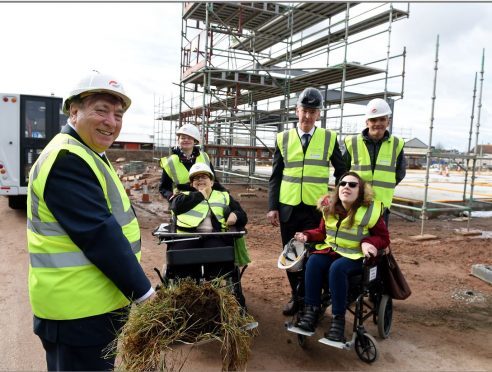 Cllr Len Ironside with  Lesley Morgan, Head of Operations Tom Cowan, William Balgowan, Gemma Cook and Jo Jo Liebenberg. Picture by Kami Thomson