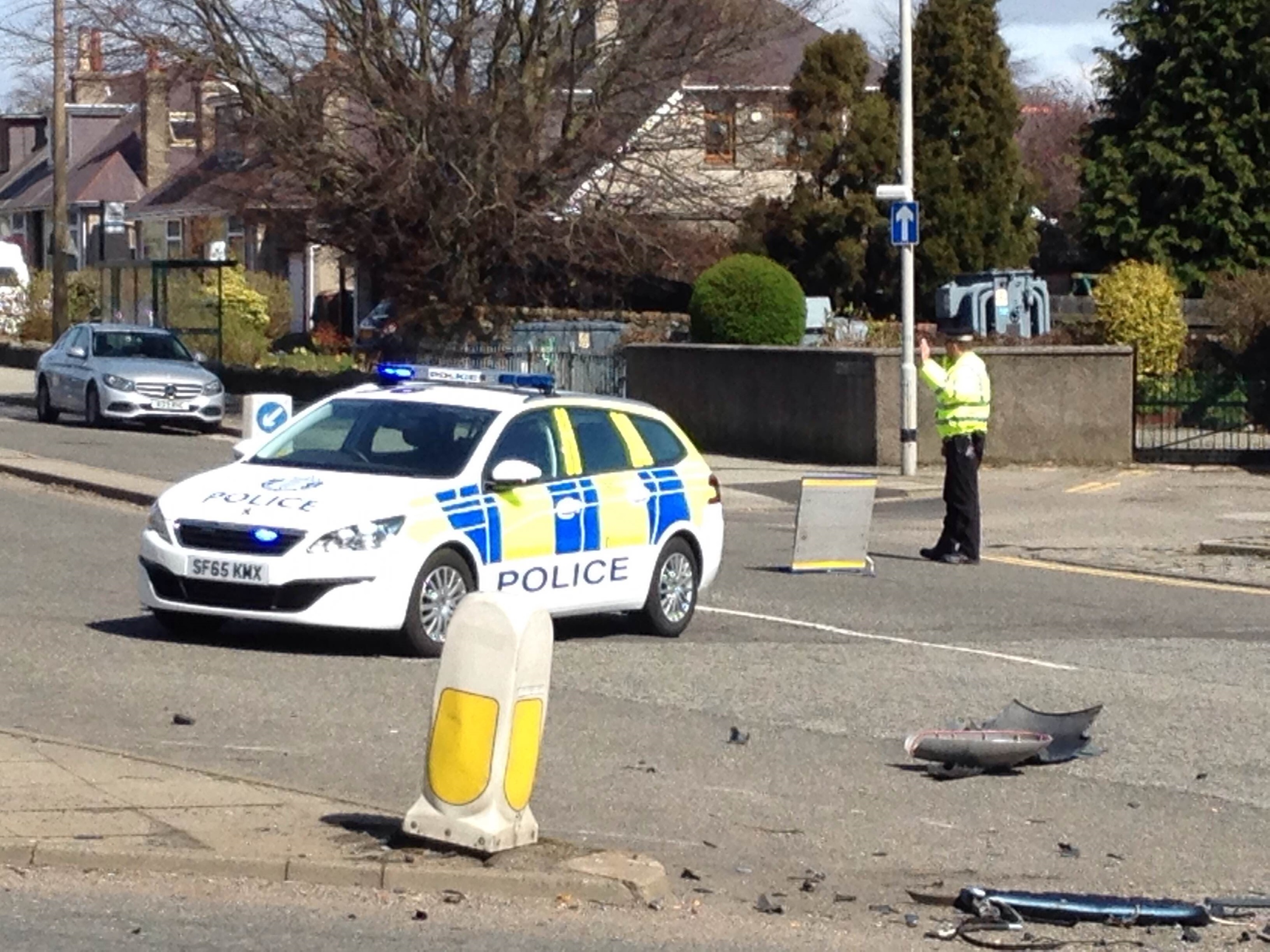 A man has been taken to ARI following a two-car smash.
