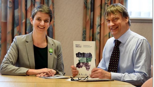 Maggie Chapman, Green Party and Neil Clapperton, CEO for Grampian Housing Association. (Picture: Jim Irvine)