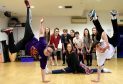 The Hip-Hop school rehearsals are underway for the Survival concert (2016) that includes dancers, rappers and singers  its to help children from tougher backgrounds. 
Picture of (L-R) Ethan Park, Amber Gorazdowski, Harris Buyers and class during rehearsals.