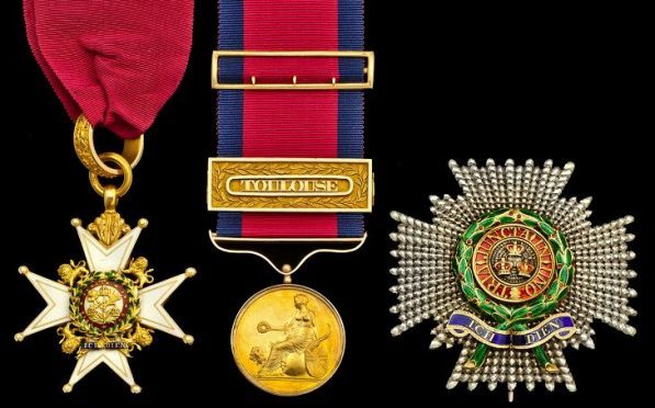 The gold medal (centre) awarded to General Sir George Turner