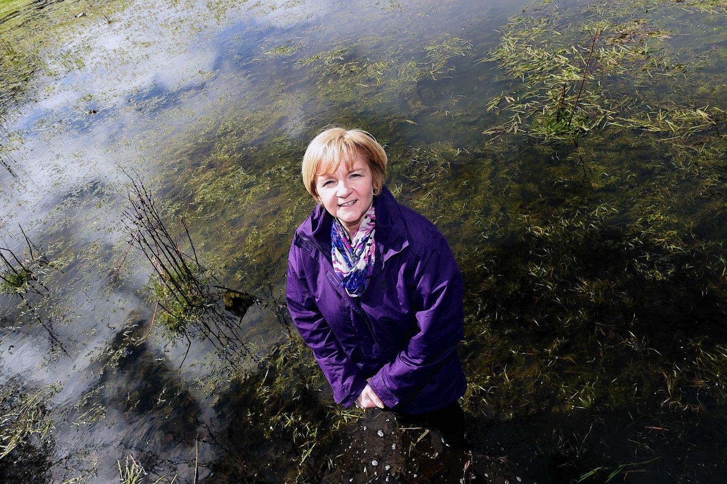 Aberdeen City Council leader Jenny Laing at the wetlands area of Seaton Park