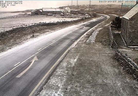 Snow on the A96