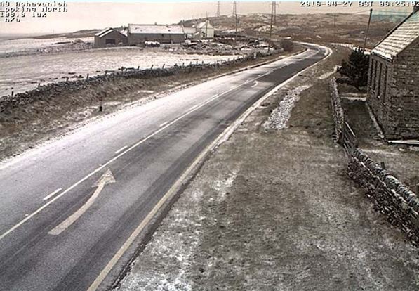 Snow on the A96