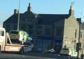 Scene of the police car crash on Great Northern Road, Aberdeen
