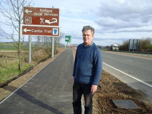 Councillor Martin Ford on the new A96 pathway