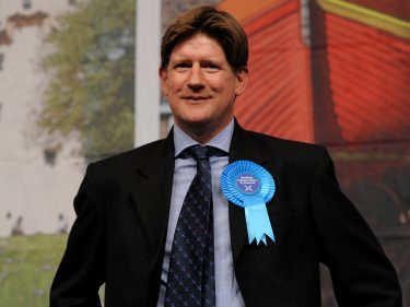 Alexander Burnett gives his victory speech in Aberdeenshire West