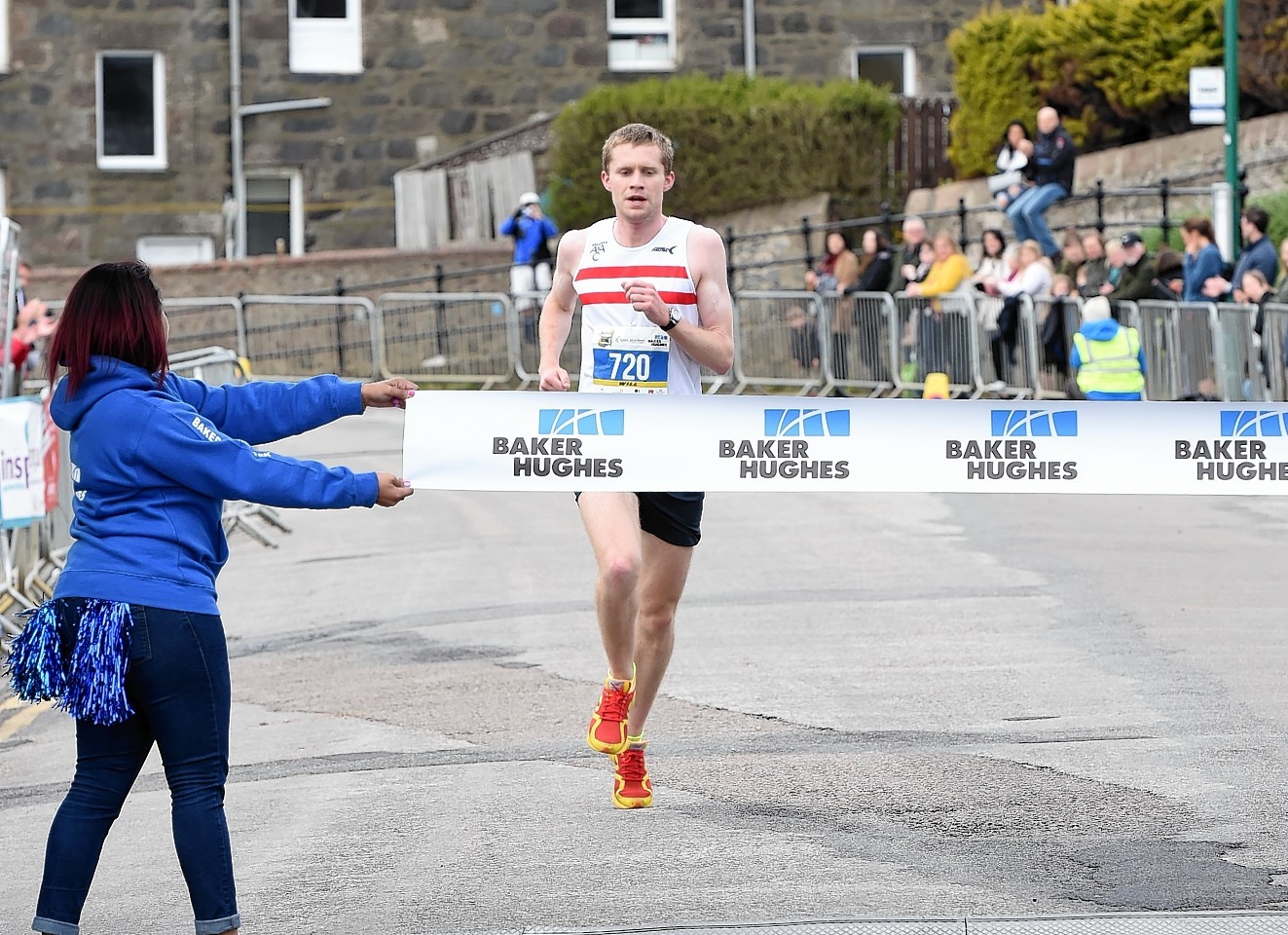 Will Mackay crosses the finish line to win the race. Picture by Kevin Emslie